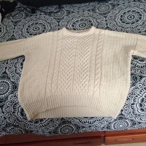 Cream cable knit sweater