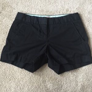 Black chino shorts 4" inseam