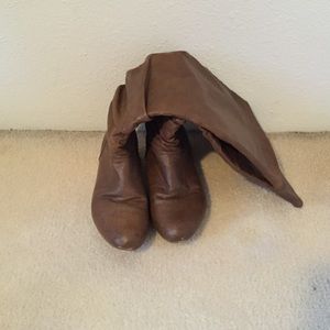 Brown scrunched boots