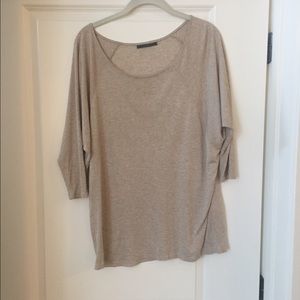 Cream boat neck top