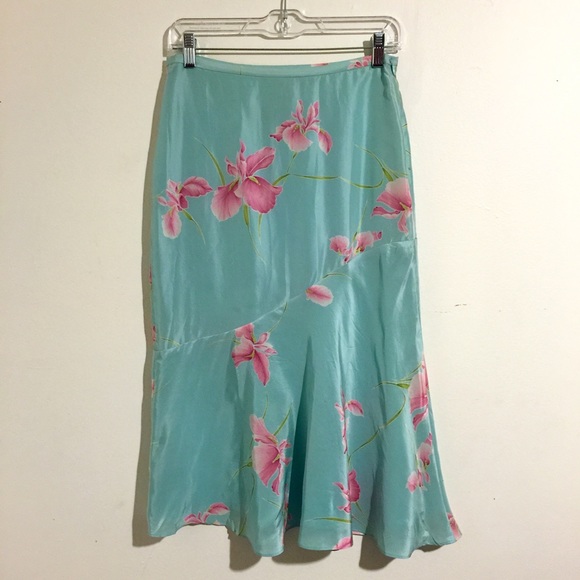 DKNY Floral Print Skirt