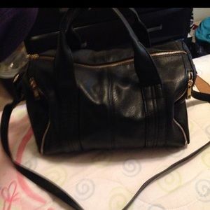 Forever21 Black Faux Zippered bag