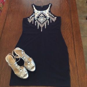 Sequin Aztec fitted dress