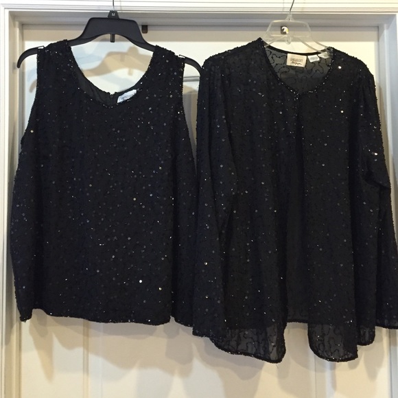 2 piece sequined tank and blazer - Picture 1 of 2