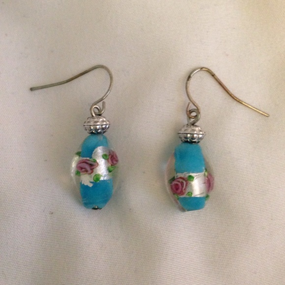 Beautiful charming Charlie blue bead earrings