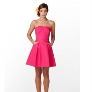 FREE SHIPPING! Lilly Pulizter pink strapless dress