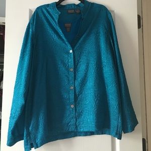 Aqua blue Chico's shirt and shell