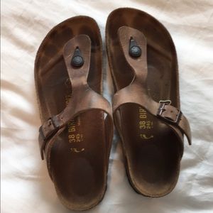 Gizeh Birkenstock 38 7.5-8 tobacco oil rub narrow