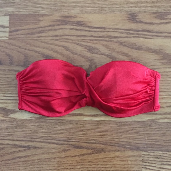 Shimmering Red Victoria Secret Knockout Swim Top.