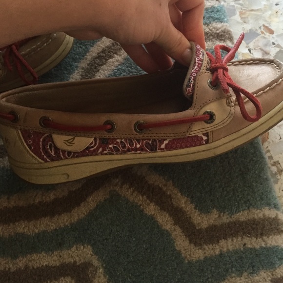 Red bandana print Sperrys! - Picture 2 of 2