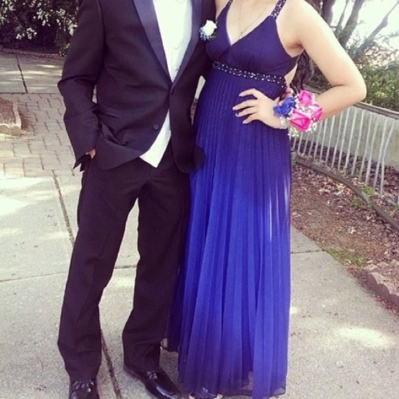 Blue ombré prom dress