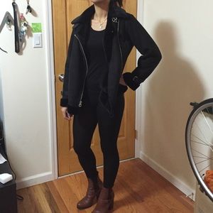 SALE! Laundry by Shelli Segal Suede and Fur Coat