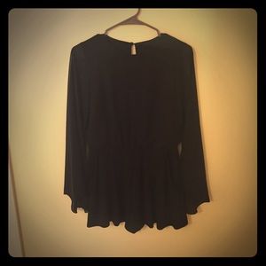 Black bat winged romper (NWOT)