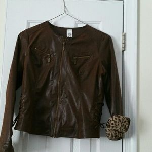 Marc Bouwer faux leather jacket size 10