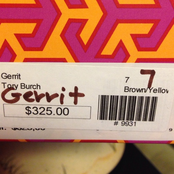 TORY BURCH GErrit flats brown tan size 7 sold - Picture 3 of 4