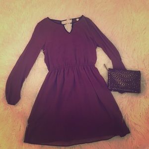 Casual maroon dress
