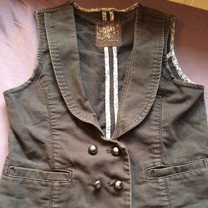 Brown small business vest