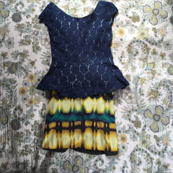 Lace peplum top