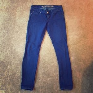 Express Cobalt Blue Jeans - Lightly Worn
