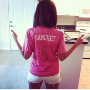 New York Jets hot pink and sparkle NFL jersey