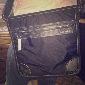 Diesel Black Message Bag