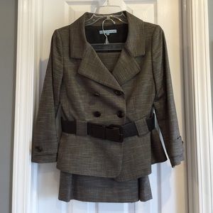 Gorgeous belted tweed Antonio Melani skirt suit.
