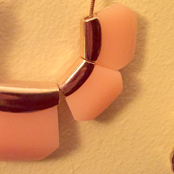 Peach and Gold Statement Necklace