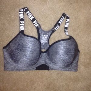 Grey PINK ultimate sports bra