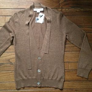 Trina Turk wool & lurex copper sweater, NWT (M)