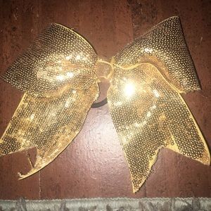Gold Cheer Bow