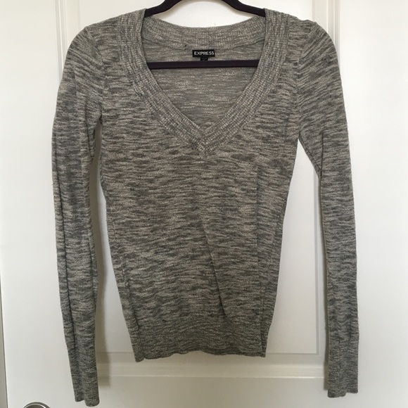 Marled v-neck sweater