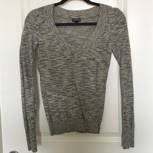 Marled v-neck sweater