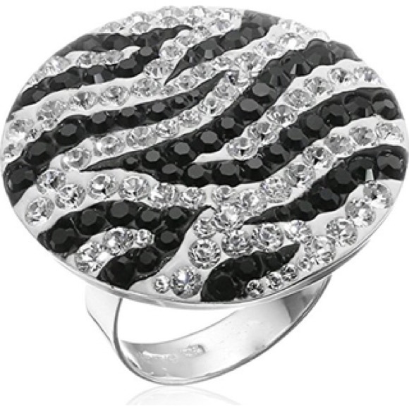 Genuine Swarovski Sterling Zebra Ring