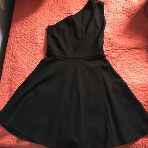 Black one shoulder dress