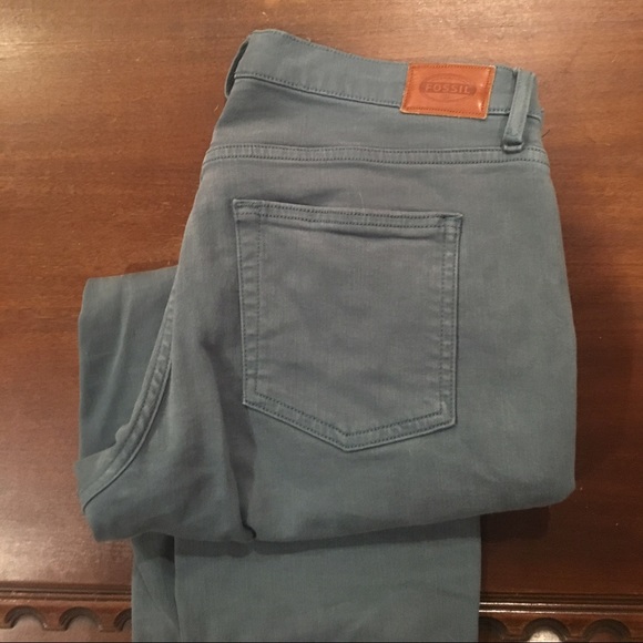 Fossil skinny turquoise jeans!