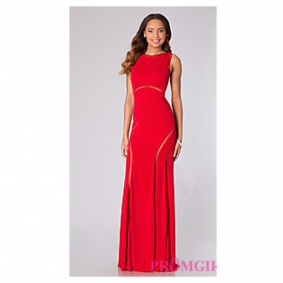Long Sleeveless Open Back Jovani Dress