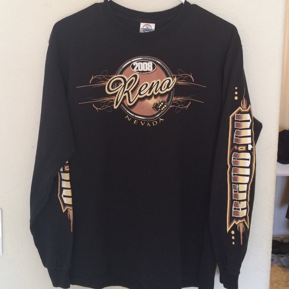 longsleeve black Reno NV biker shirt