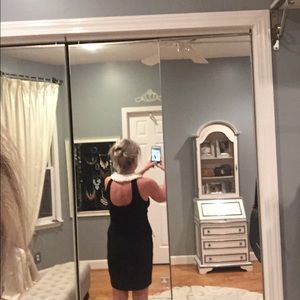 Beautiful Pearl beaded black cocktail dress.