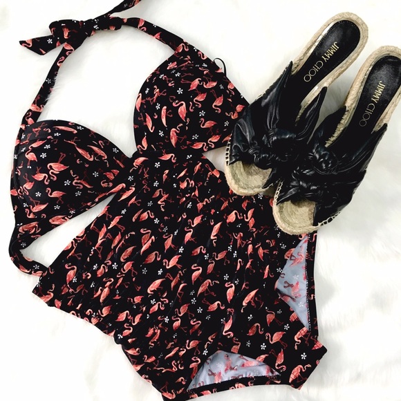 Unique Vintage Pin Up High Waist Pin Up Bikini - Picture 2 of 3