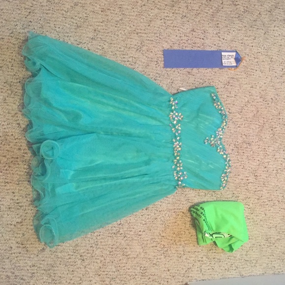 Teal/Darker Seafoam green Homecoming Dress Size 4