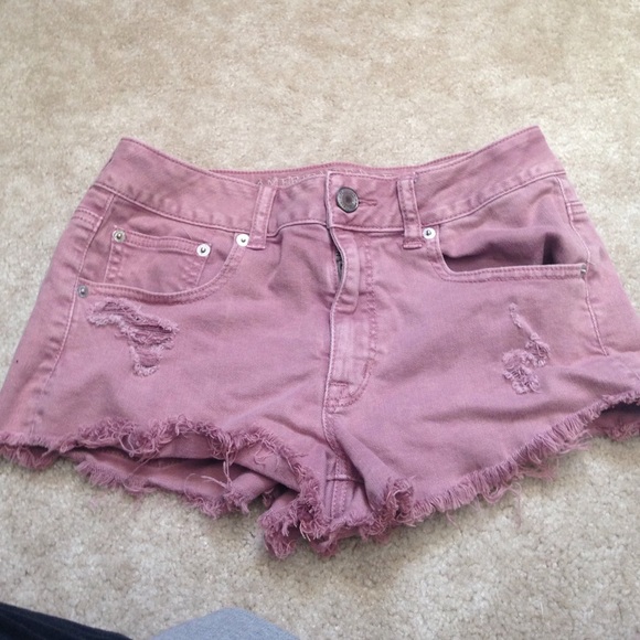 High waisted pink AE shorts