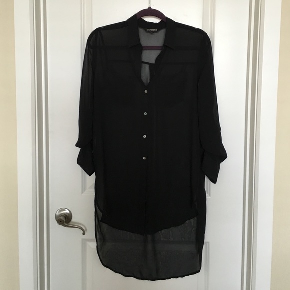 Sheer long length shirt