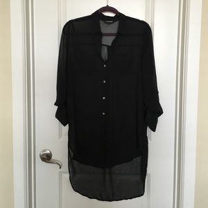 Sheer long length shirt