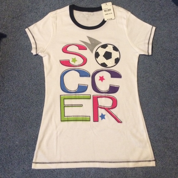 (Sold)Glittery soccer Tshirt