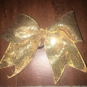 Gold Cheer Bow