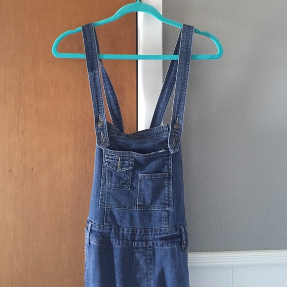 Free People denim overalls