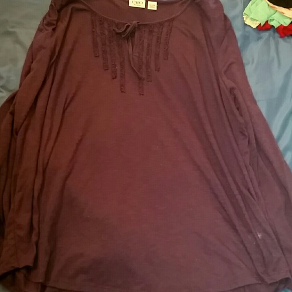 Purple long sleeve blouse