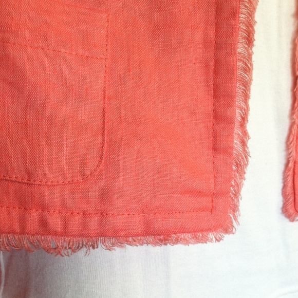 Coral linen jacket - Picture 2 of 2