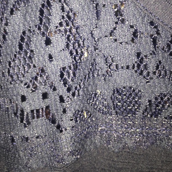 NWT navy Hollister blouse with lace inset