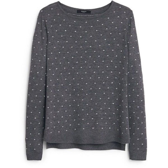 Mango Sweaters - MNG Embossed Polka Dot Sweater